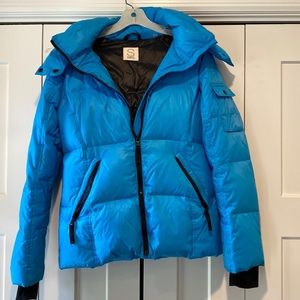 13/NYC Womens Turquoise Puffer Coat